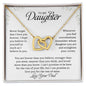 To My Daughter | Never Forget That I Love You - Interlocking Hearts necklace